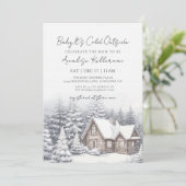 Wintersneeuw Baby Shower Kaart (Staand voorkant)