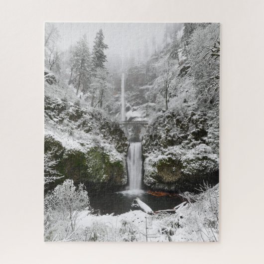 Wintersneeuw bij Multnomah-Herfsten in Oregon Jigz Legpuzzel (Verticaal)