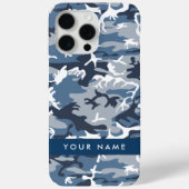 Wintersneeuw Blauw Camouflage Jouw namen personali Case-Mate iPhone Case (Achterkant)
