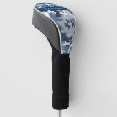 Wintersneeuw Blauw Camouflage Jouw namen personali Golfheadcover (Schuin)
