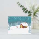 Wintersneeuw Briefkaart (Staand voorkant)