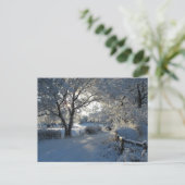 Wintersneeuw Briefkaart (Staand voorkant)