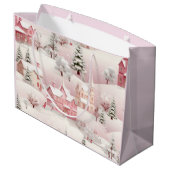 wintersneeuw dorp landschap groot cadeauzakje (Achterkant Gekanteld)