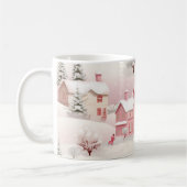  wintersneeuw dorp landschap koffiemok (Links)