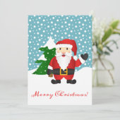 Wintersneeuw en kerstmis feestdagenkaart (Staand voorkant)