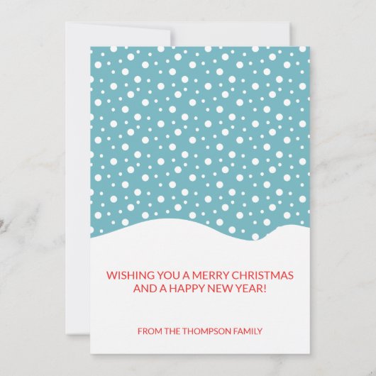 Wintersneeuw en kerstmis feestdagenkaart (Achterkant)