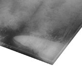 wintersneeuw en -streep in zwart-wit, vers snijplank (Hoek)