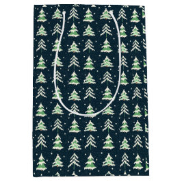 Wintersneeuw Evergreen Trees Medium Cadeauzakje