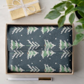 Wintersneeuw Evergreen Trees Tissuepapier (Geschenk)
