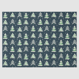 Wintersneeuw Evergreen Trees Tissuepapier
