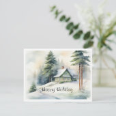 Wintersneeuw Feestdagenkaart (Staand voorkant)