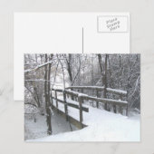 Wintersneeuw gedekte bridgekaart briefkaart (Voorkant / Achterkant)