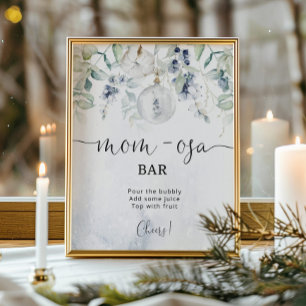 Wintersneeuw geslachtsneutraal mam-osa bar poster