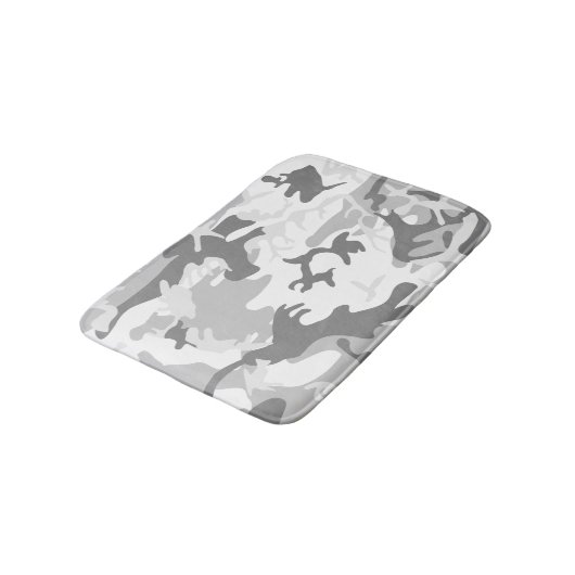 Wintersneeuw Grijs Camouflage, Militair, Leger Badmat (Gekanteld)