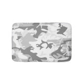Wintersneeuw Grijs Camouflage, Militair, Leger Badmat (Voorkant)