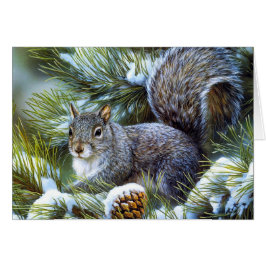 Wintersneeuw ... Grijze eekhoorn