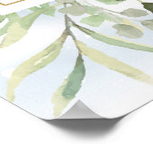 Wintersneeuw groen Baby shower welkomstbord Poster (Hoek)