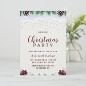 Wintersneeuw herfst bruine dennenappels Kerstfeest Kaart (Staand voorkant)