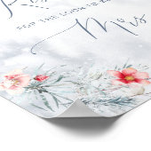 Wintersneeuw Hoeveel kussen vrijgezellenfeest spel Poster (Hoek)