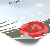 Wintersneeuw ijs Kerst baby shower welkom Poster (Hoek)