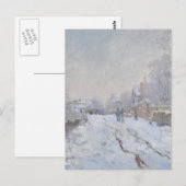 Wintersneeuw in Argeteuil Briefkaart (Voorkant / Achterkant)