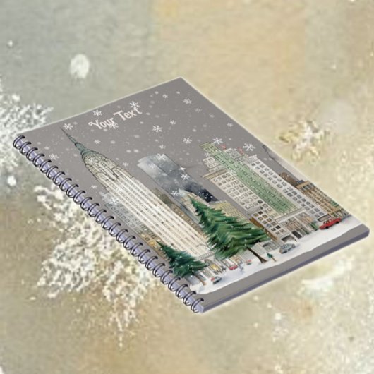 Wintersneeuw in de stad notitieboek