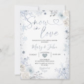 Wintersneeuw in de Vrijgezellenfeest Blauwe Snowfl Kaart (Voorkant)