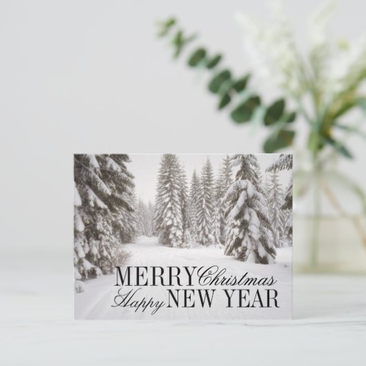 Wintersneeuw in het Crystal Mountain-gebied van Wa Feestdagenkaart (Staand voorkant)