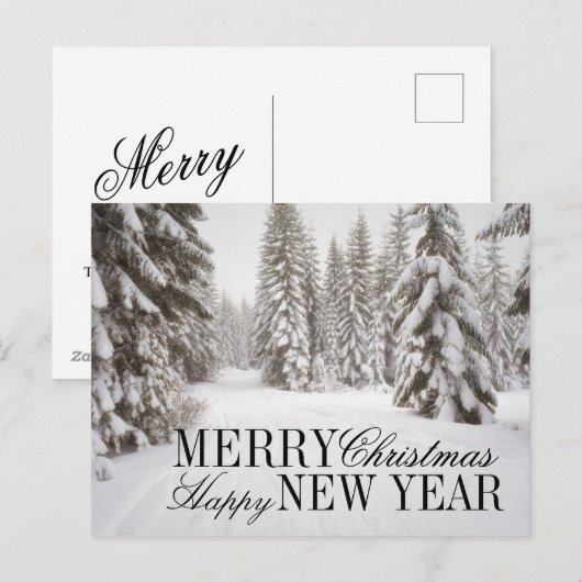 Wintersneeuw in het Crystal Mountain-gebied van Wa Feestdagenkaart (Voorkant / Achterkant)