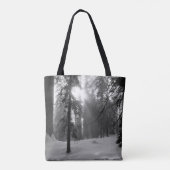 Wintersneeuw in het Nationaal Park Kings Canyon Tote Bag (Achterkant)