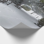 Wintersneeuw in het park cadeaupapier (Hoek)