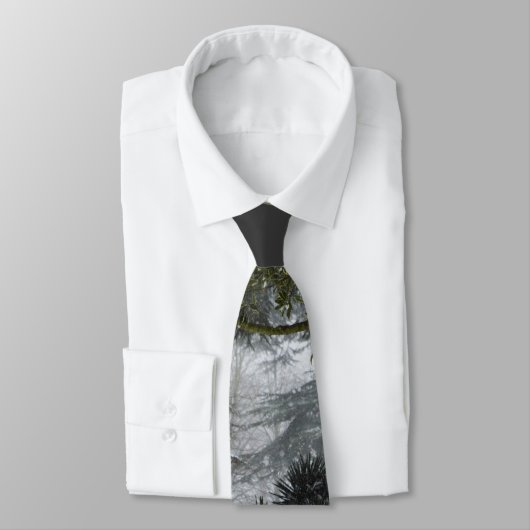 Wintersneeuw in het park stropdas (Gebonden)