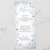 Wintersneeuw in liefde Snowflake Vrijgezellenfeest Menu (Voorkant)