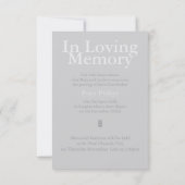 Wintersneeuw in liefdevolle herinnering begrafenis kaart (Achterkant)