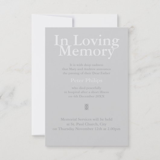 Wintersneeuw in liefdevolle herinnering begrafenis kaart (Achterkant)