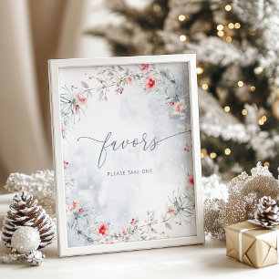 Wintersneeuw in Love bruids gunsten neem een trakt Poster