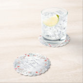 Wintersneeuw in Love elegante Bruidsdouche Kartonnen Onderzetters (Insitu)