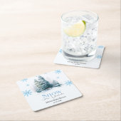 Wintersneeuw in Love Sneeuwvlokken Bruidsmeisjesfe Kartonnen Onderzetters (Insitu)