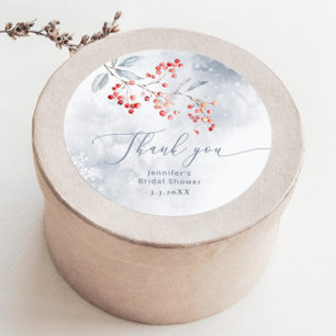 Wintersneeuw in Love vrijgezellenfeest bedankt Ronde Sticker