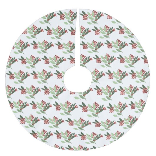 Wintersneeuw Kerst Botanische bessen Vakantie Kerstboom Rok (Voorkant)