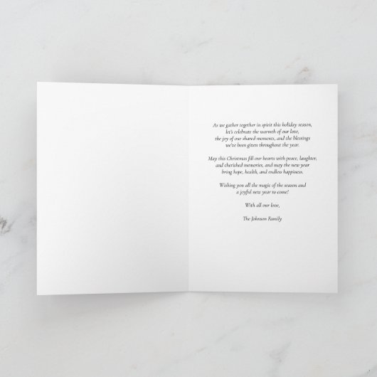 Wintersneeuw Kerstgroet Feestdagen Kaart (Binnen)