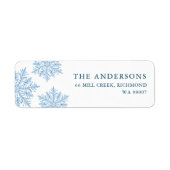 Wintersneeuw Kerstretour adres Etiket (Voorkant)