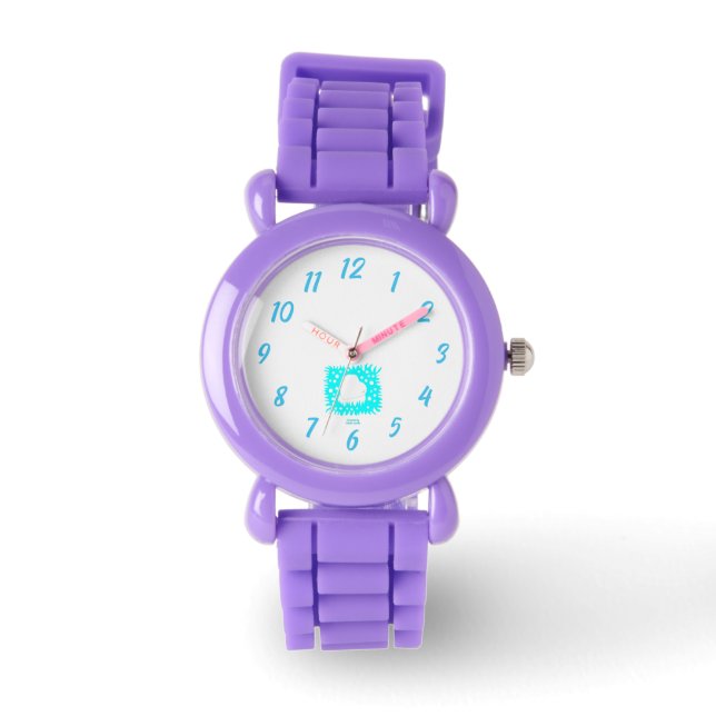 Wintersneeuw Kinder rode glitter Horloge (Voorkant)