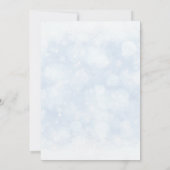 Wintersneeuw Koud Buiten Blauw Baby shower Herten Kaart (Achterkant)