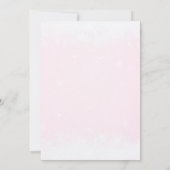 Wintersneeuw Koud Buiten Roze Baby shower Herten Kaart (Achterkant)