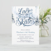 Wintersneeuw Lace Up Uw Schaatsen Ice Schaats Verj Kaart (Staand voorkant)