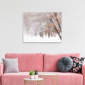 Wintersneeuw | Meer van Kussharo Canvas Afdruk (Insitu (Woonkamer))