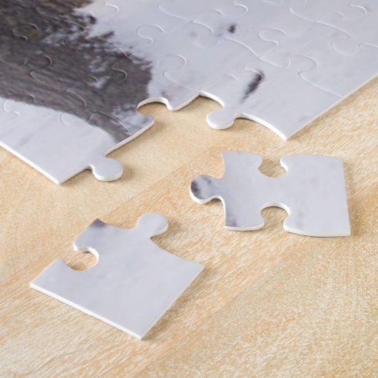 Wintersneeuw | Meer van Kussharo Legpuzzel (Zijkant)