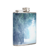 Wintersneeuw met wolven in het Evergreen Forest Heupfles (Rechts)