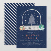  wintersneeuw nacht kerstfeest kaart (Voorkant / Achterkant)